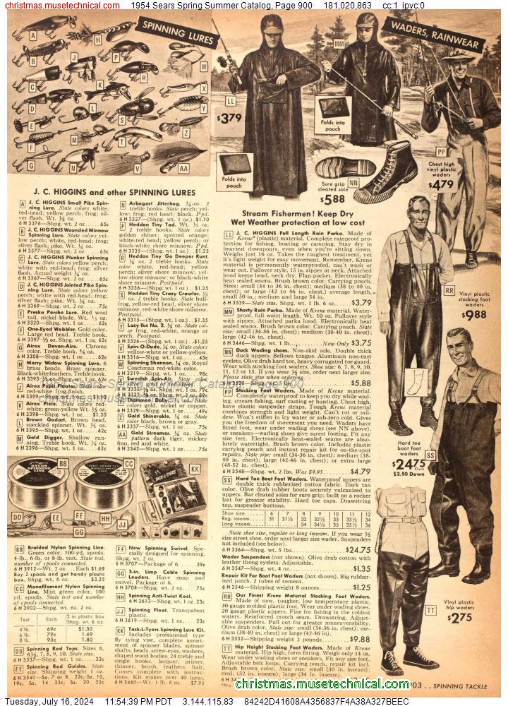 1954 Sears Spring Summer Catalog, Page 900