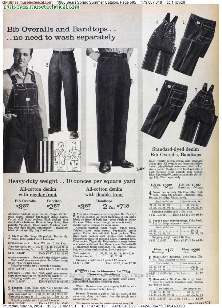 1966 Sears Spring Summer Catalog, Page 595