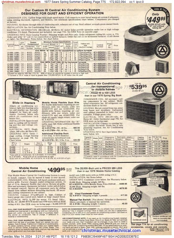 1977 Sears Spring Summer Catalog, Page 775