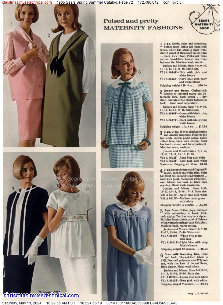 1965 Sears Spring Summer Catalog, Page 72