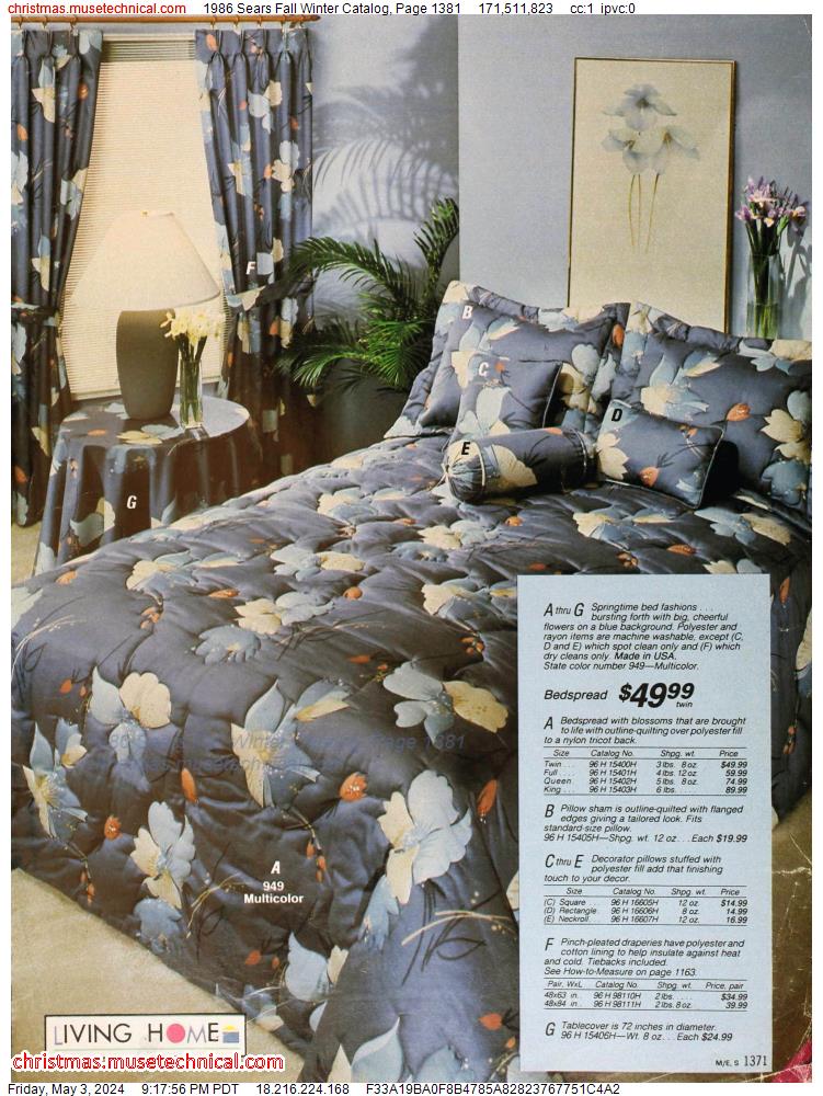 1986 Sears Fall Winter Catalog, Page 1381