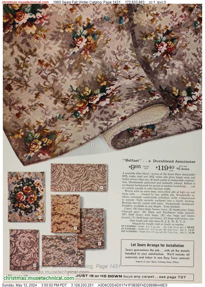 1960 Sears Fall Winter Catalog, Page 1431