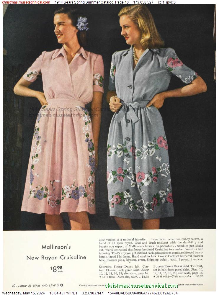 1944 Sears Spring Summer Catalog, Page 10