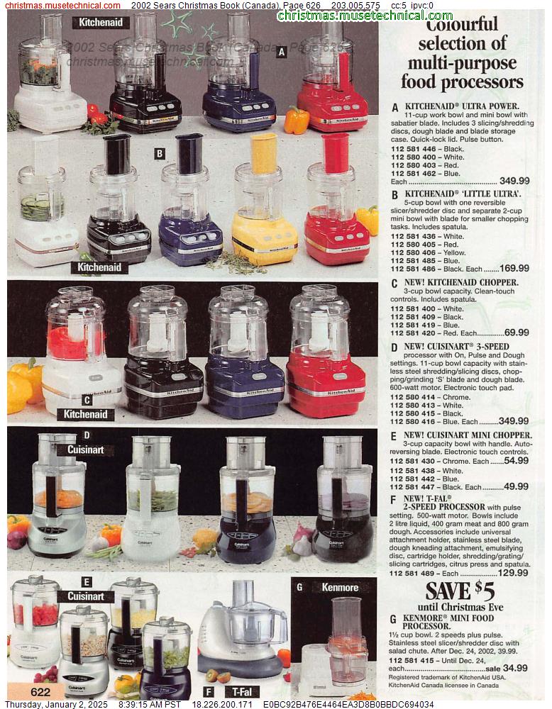 2002 Sears Christmas Book (Canada), Page 626