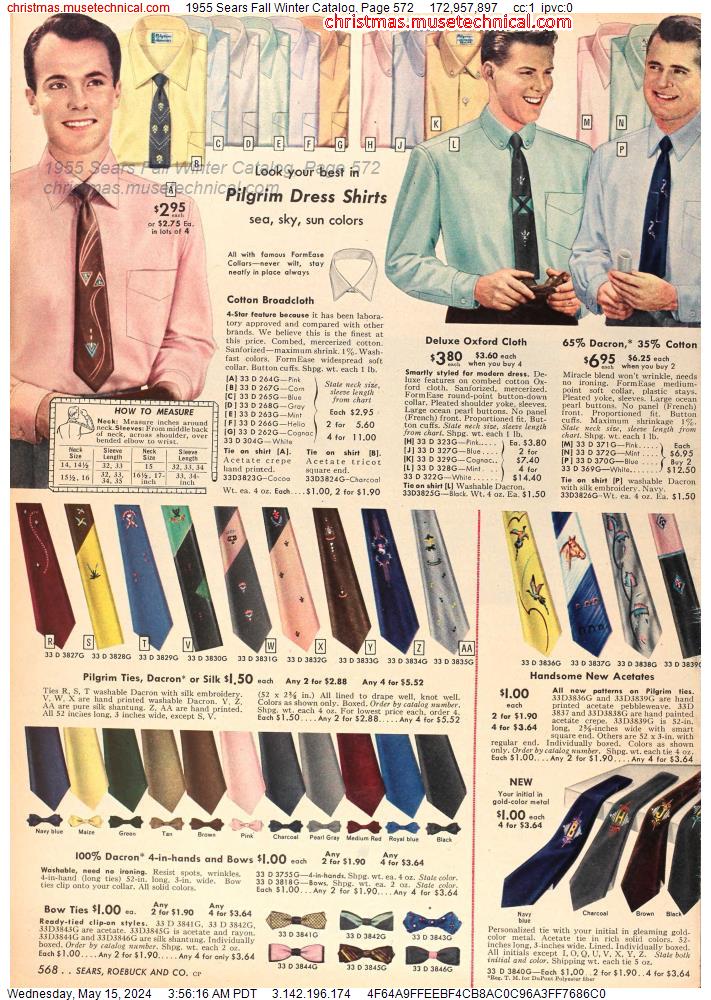 1955 Sears Fall Winter Catalog, Page 572
