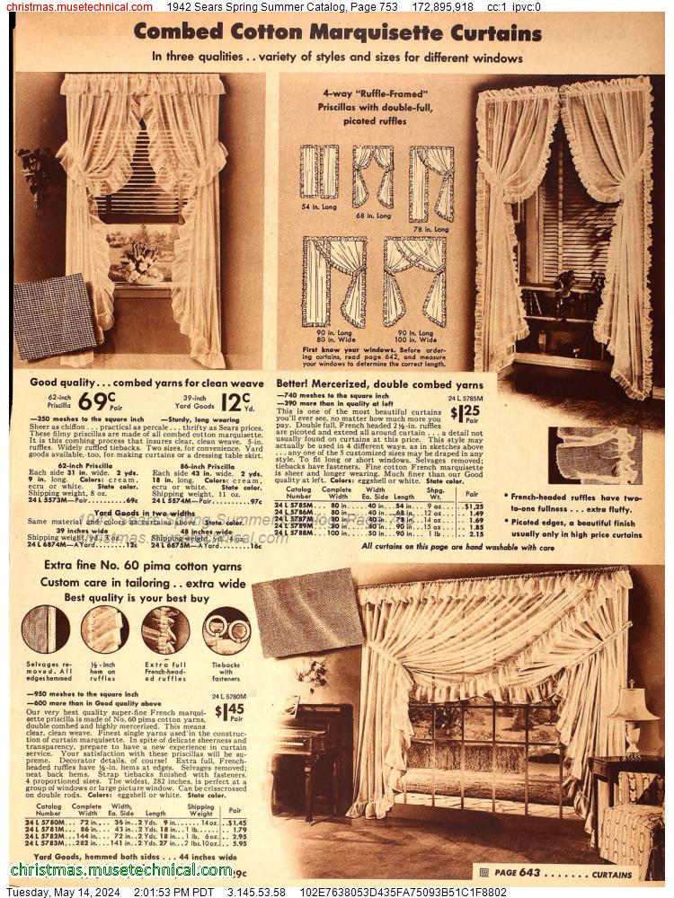 1942 Sears Spring Summer Catalog, Page 753
