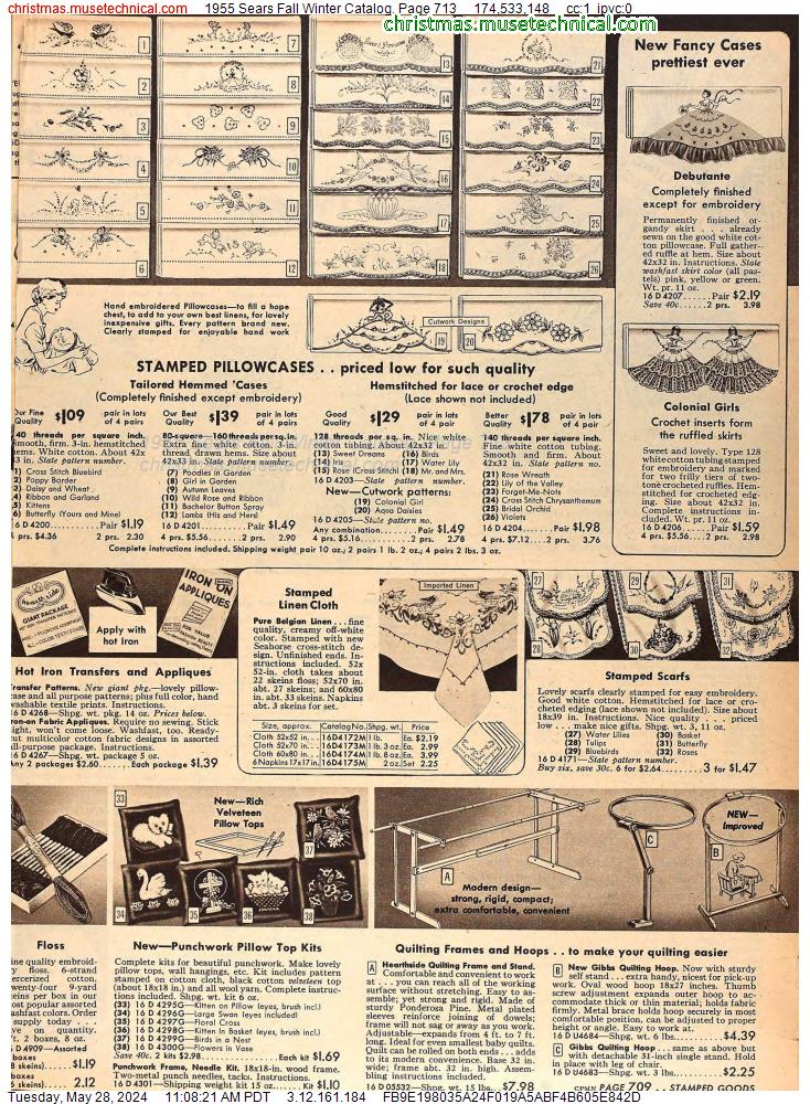 1955 Sears Fall Winter Catalog, Page 713