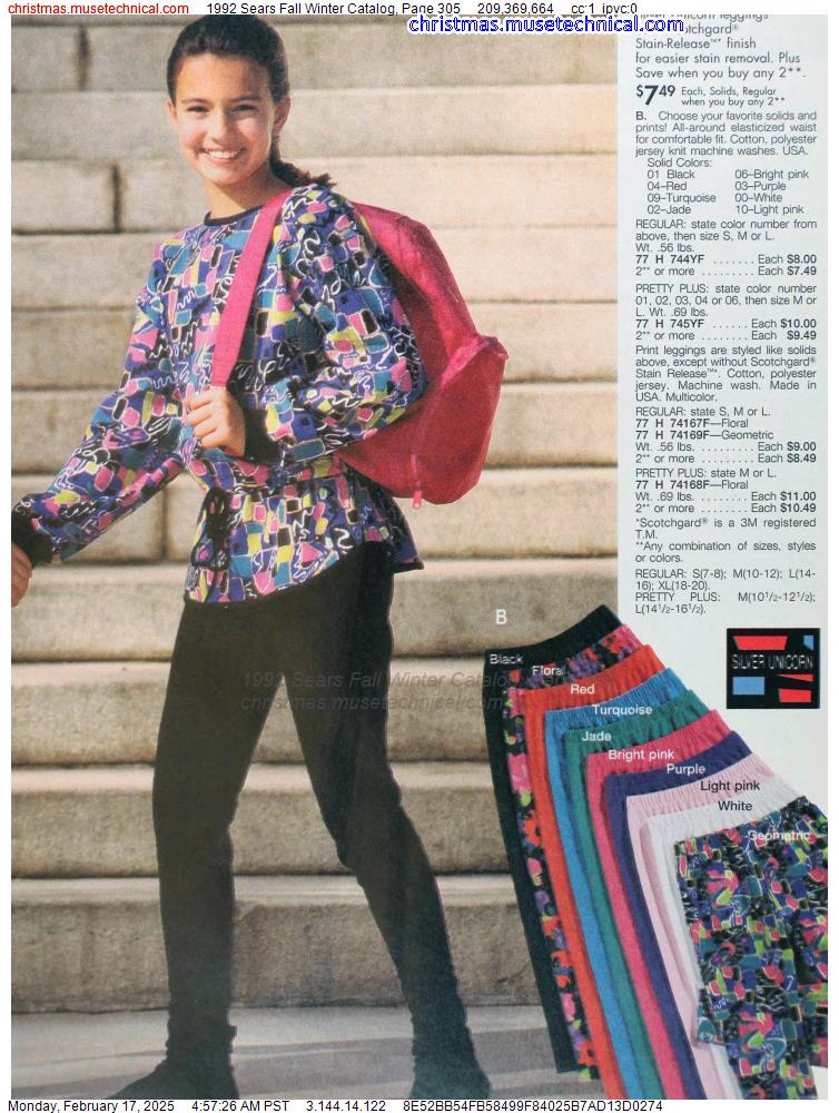 1992 Sears Fall Winter Catalog, Page 305