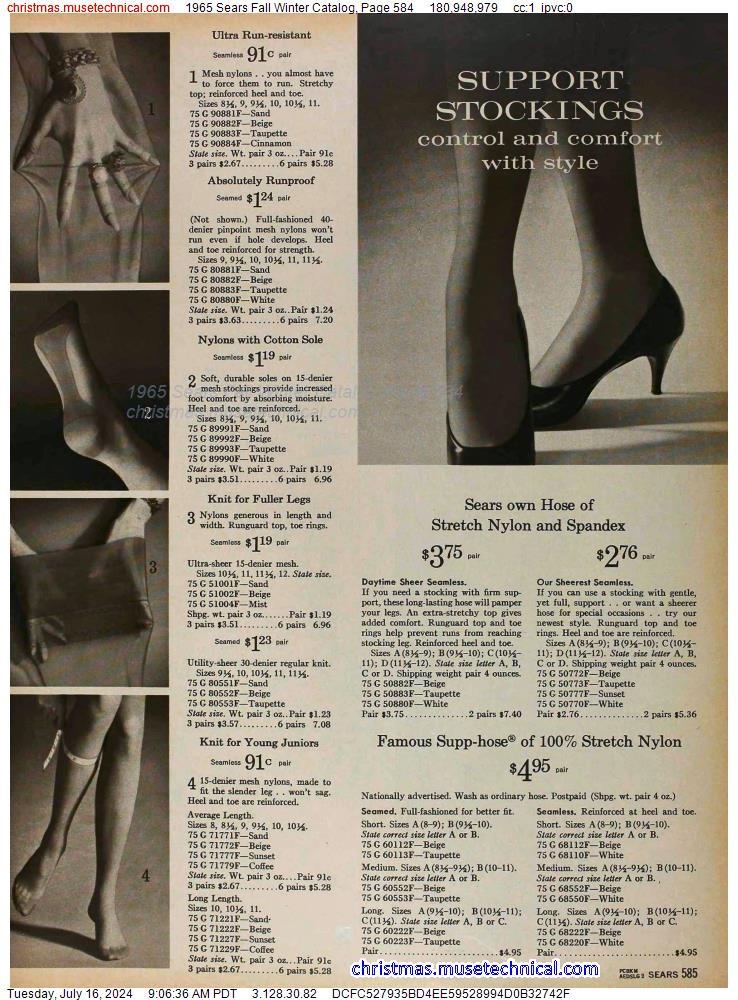 1965 Sears Fall Winter Catalog, Page 584