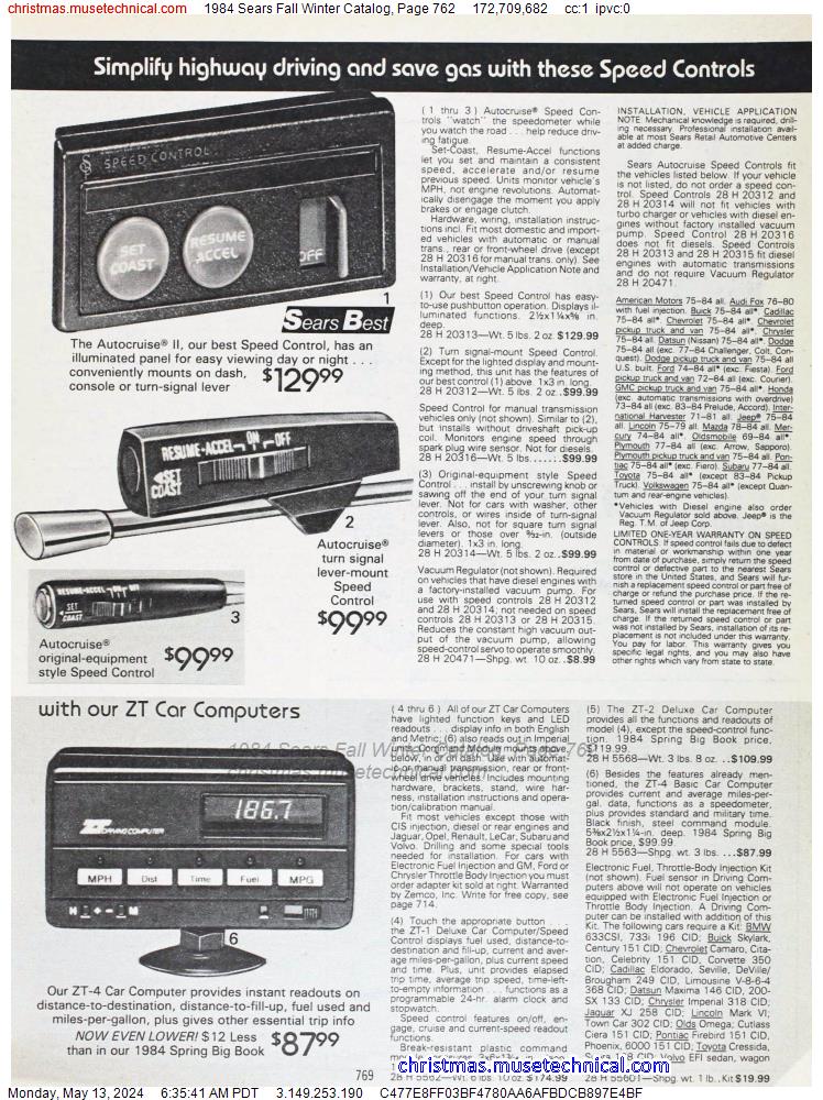 1984 Sears Fall Winter Catalog, Page 762