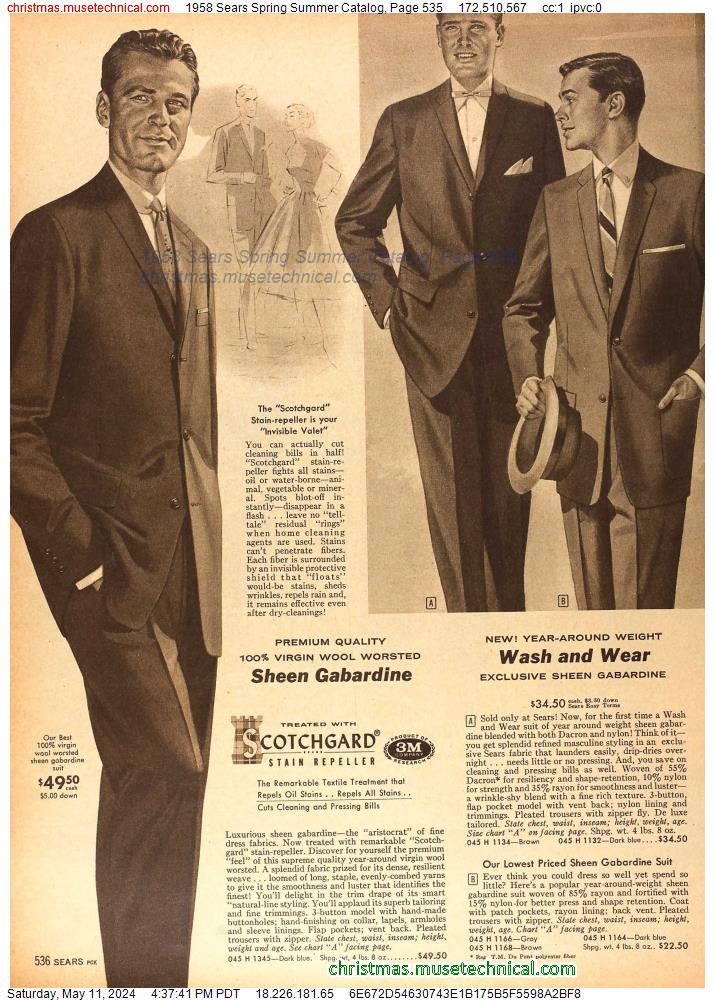 1958 Sears Spring Summer Catalog, Page 535