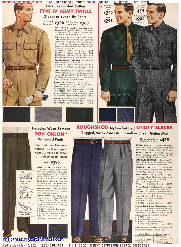 1955 Sears Spring Summer Catalog, Page 420
