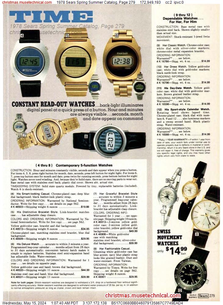 1978 Sears Spring Summer Catalog, Page 279