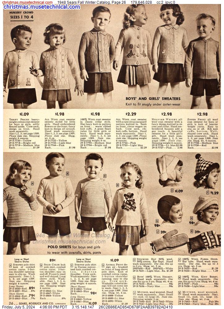 1948 Sears Fall Winter Catalog, Page 26