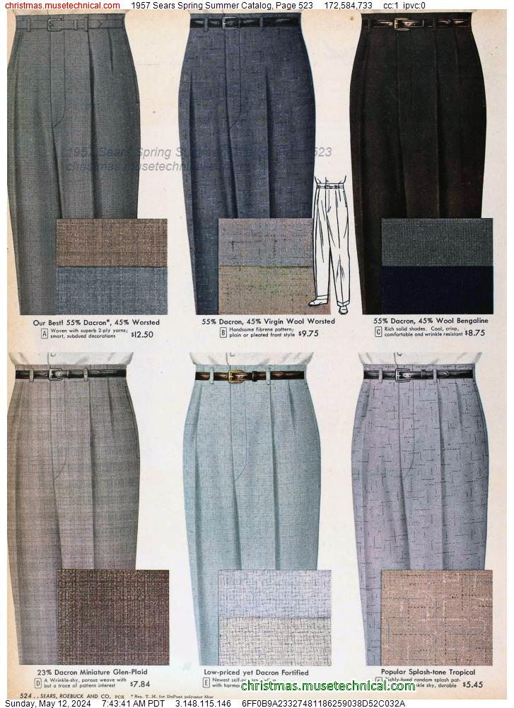 1957 Sears Spring Summer Catalog, Page 523