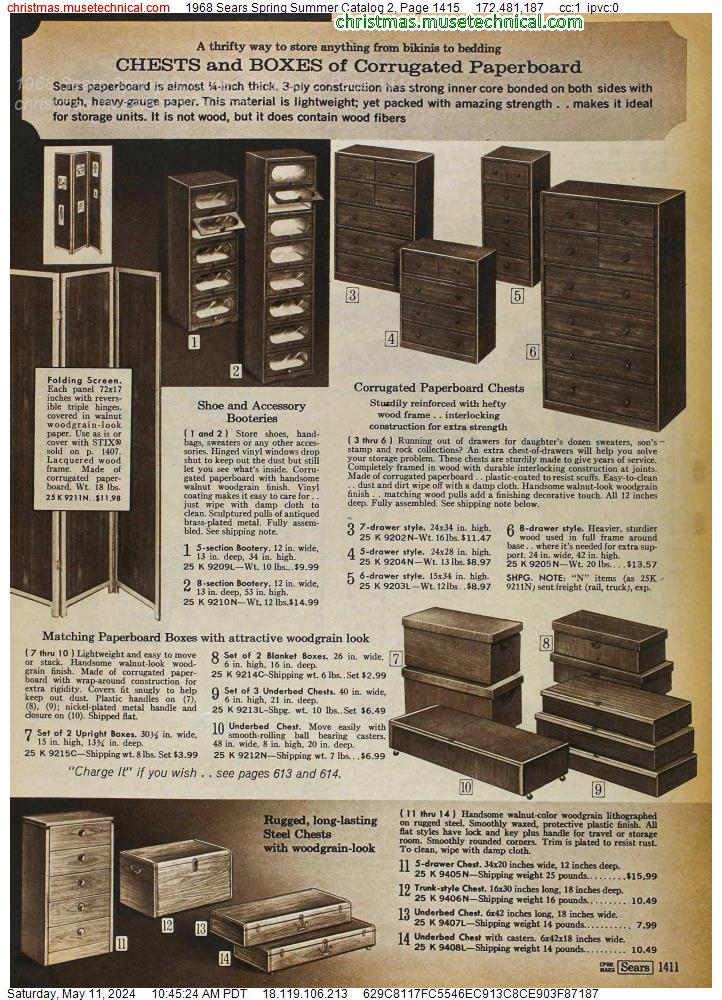 1968 Sears Spring Summer Catalog 2, Page 1415