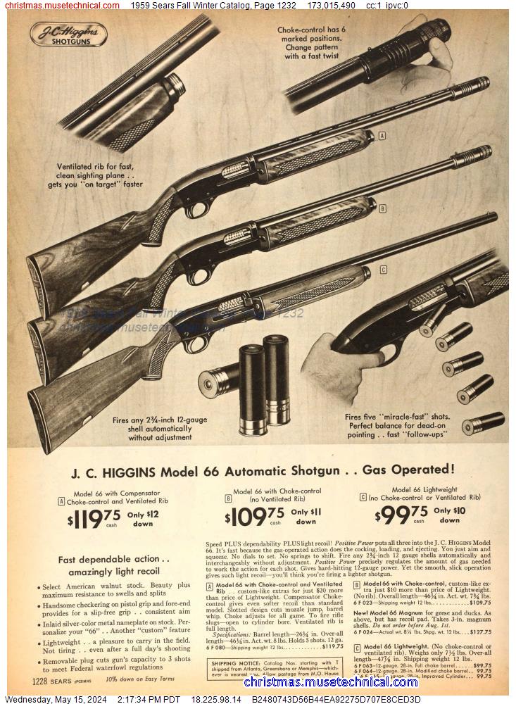 1959 Sears Fall Winter Catalog, Page 1232