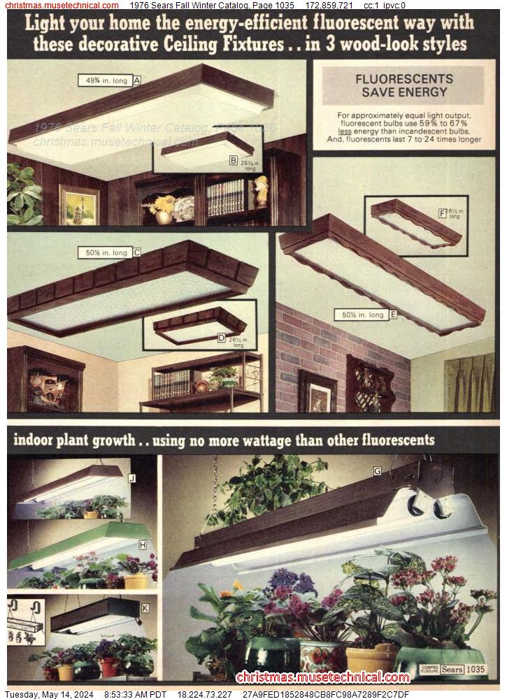 1976 Sears Fall Winter Catalog, Page 1035