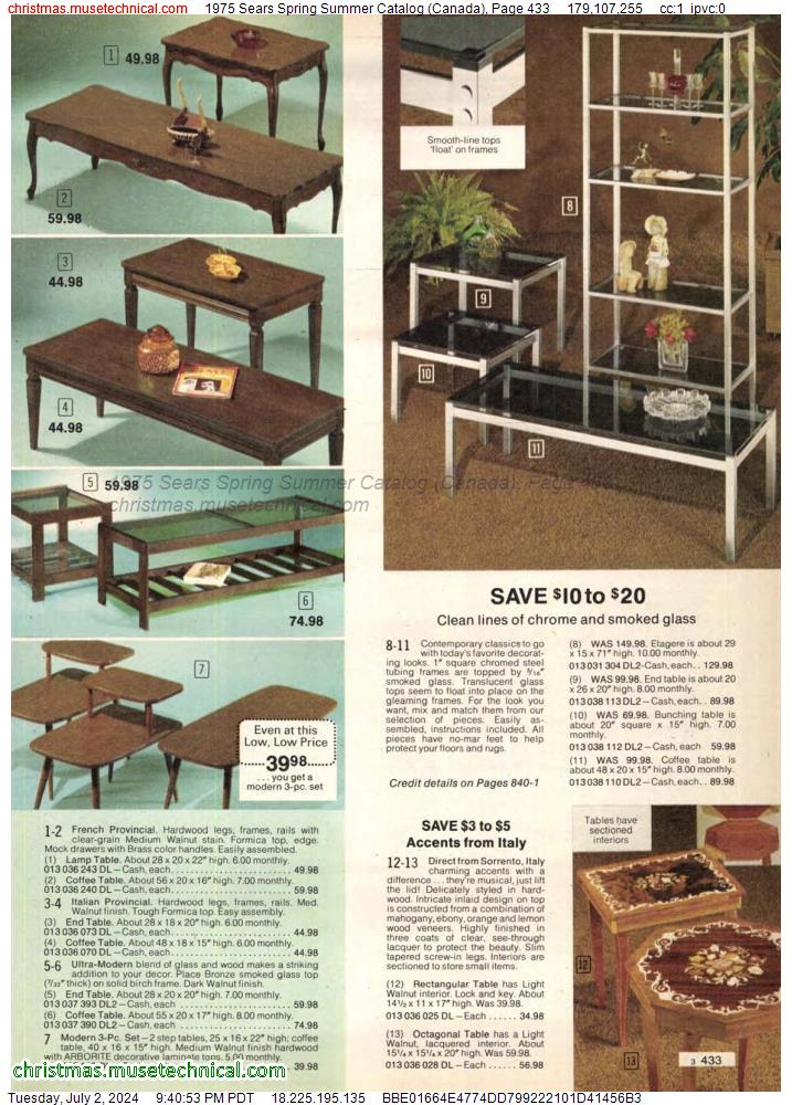 1975 Sears Spring Summer Catalog (Canada), Page 433