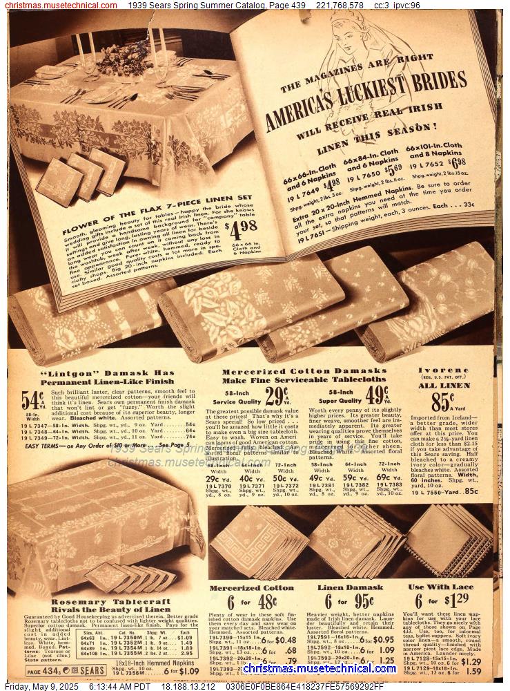 1939 Sears Spring Summer Catalog, Page 439
