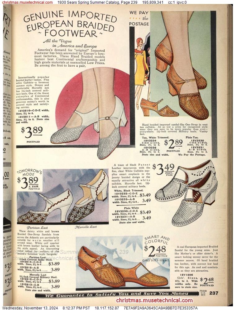 1930 Sears Spring Summer Catalog, Page 239