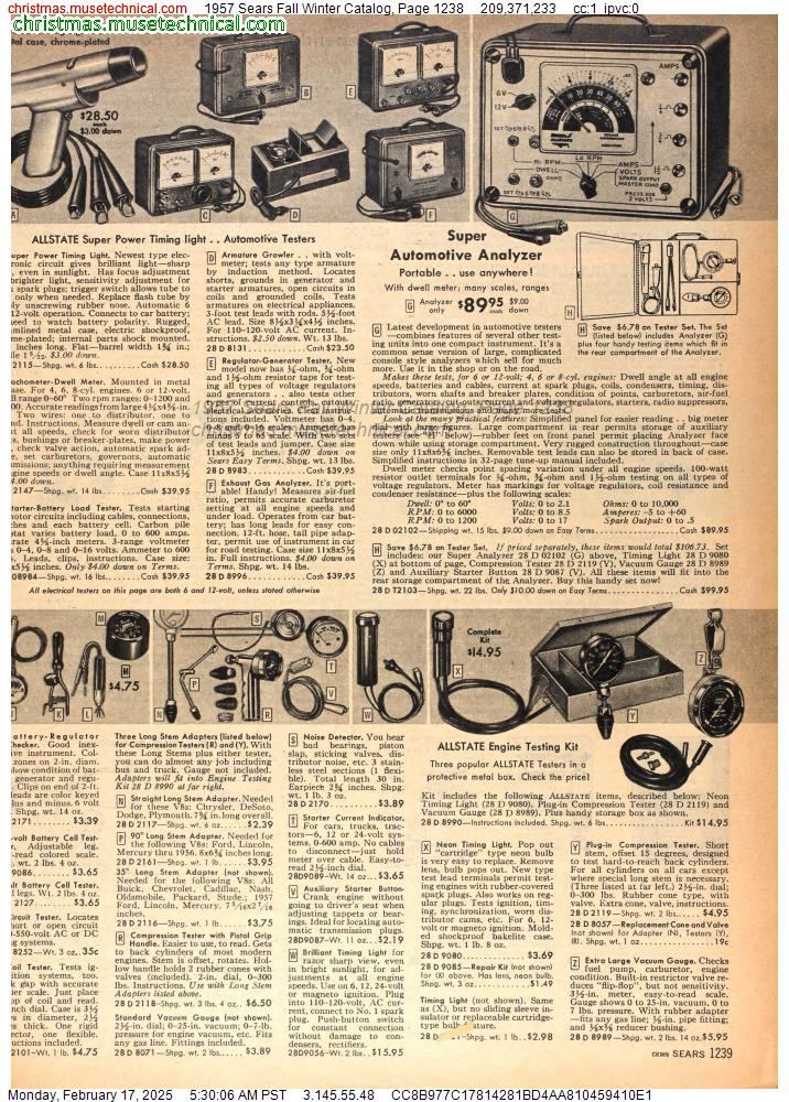 1957 Sears Fall Winter Catalog, Page 1238