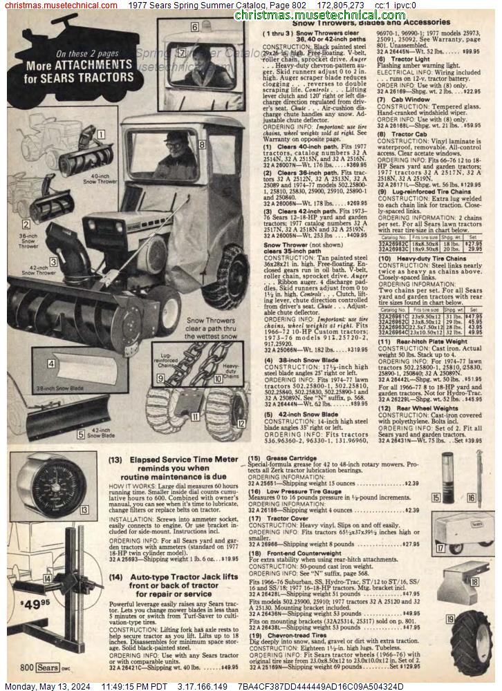 1977 Sears Spring Summer Catalog, Page 802