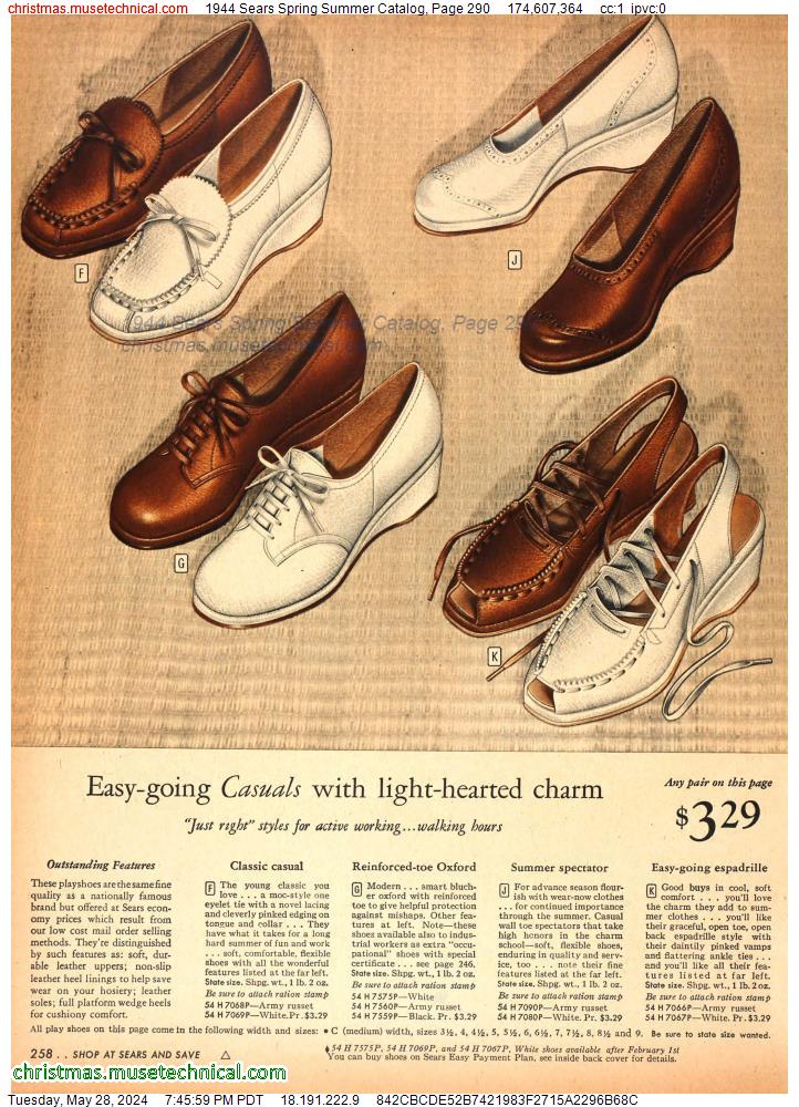 1944 Sears Spring Summer Catalog, Page 290