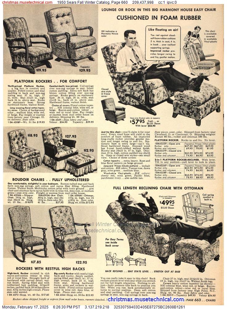 1950 Sears Fall Winter Catalog, Page 660