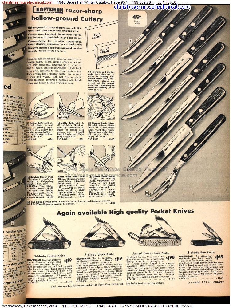 1946 Sears Fall Winter Catalog, Page 957