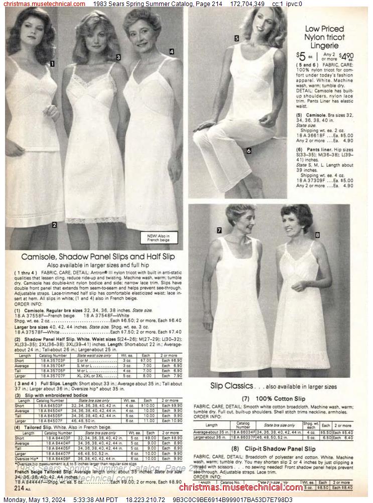1983 Sears Spring Summer Catalog, Page 214