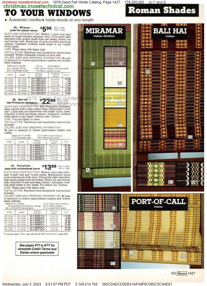 1976 Sears Fall Winter Catalog, Page 1427