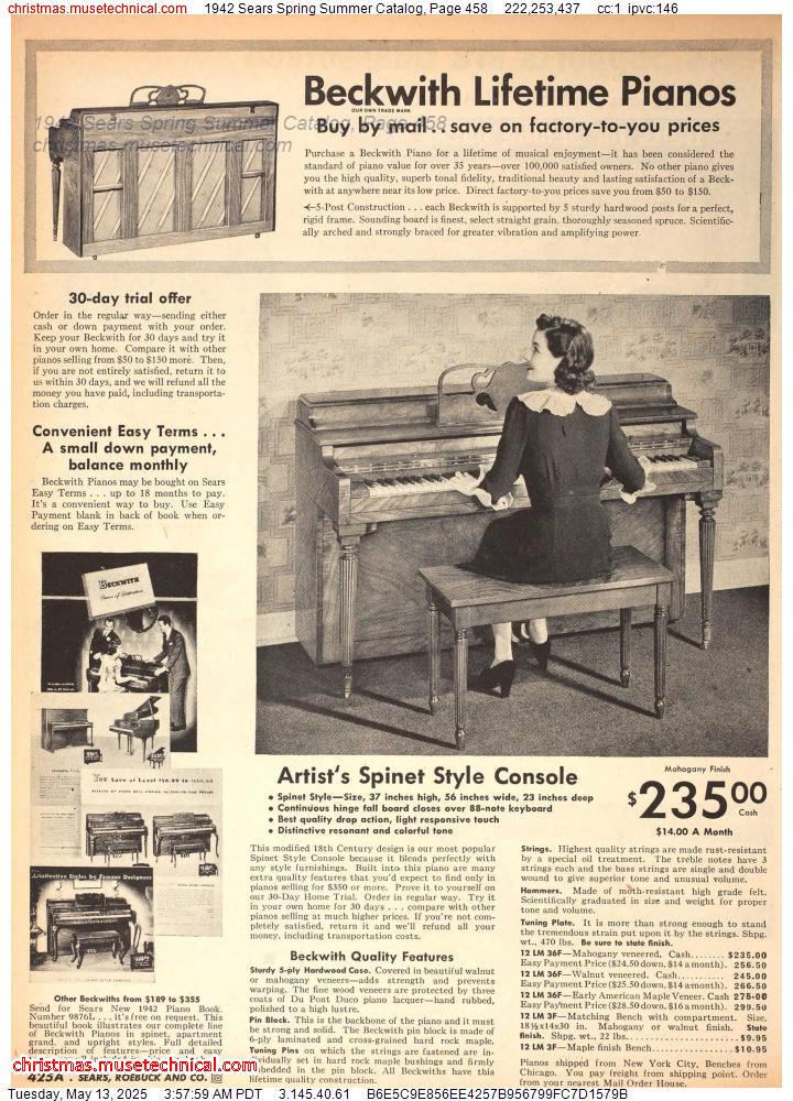 1942 Sears Spring Summer Catalog, Page 458