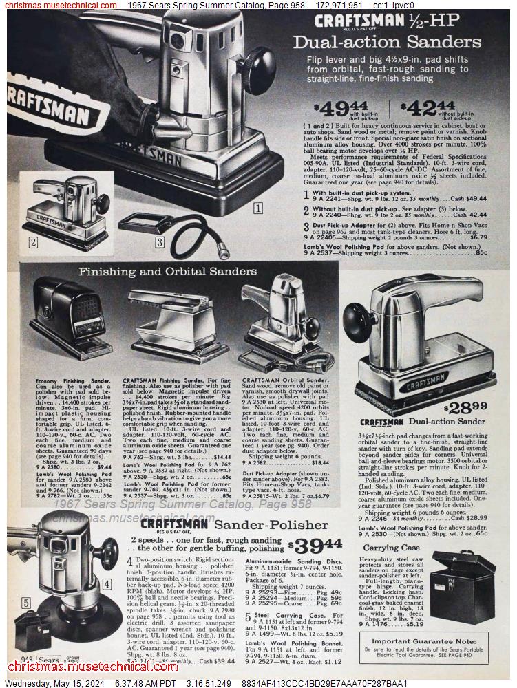 1967 Sears Spring Summer Catalog, Page 958