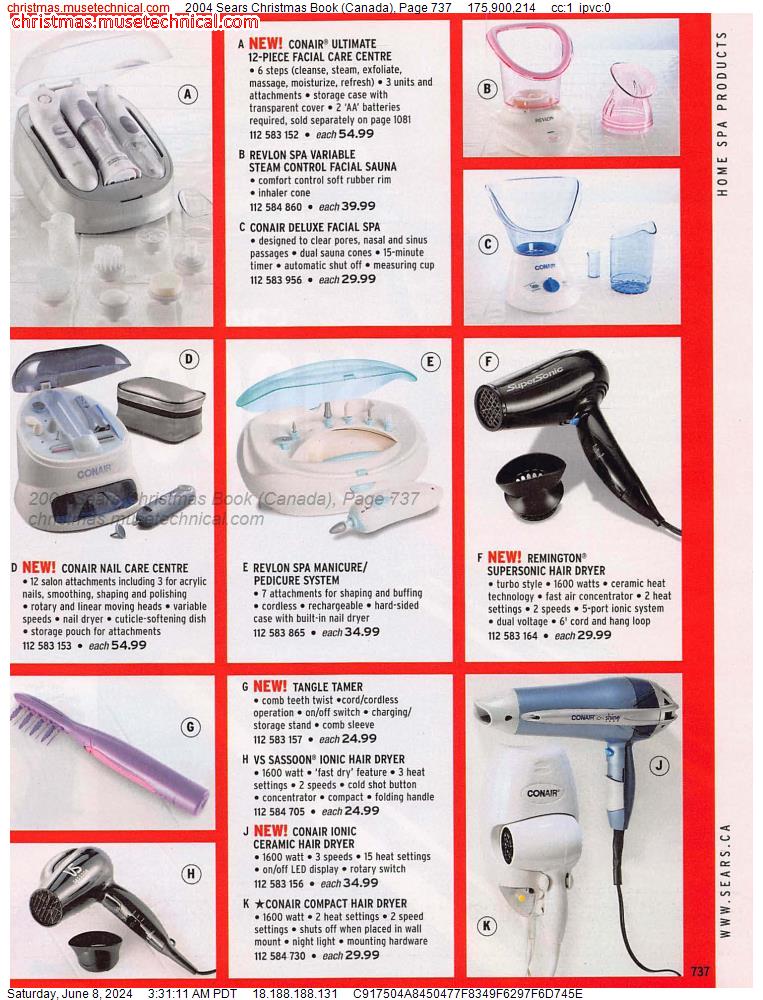 2004 Sears Christmas Book (Canada), Page 737