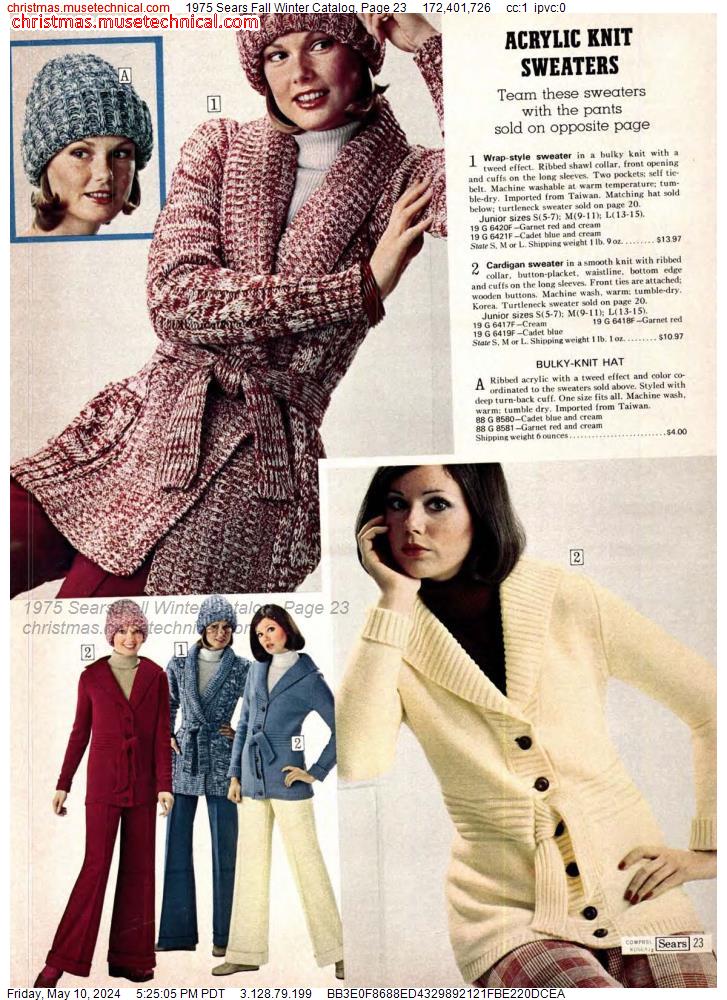 1975 Sears Fall Winter Catalog, Page 23