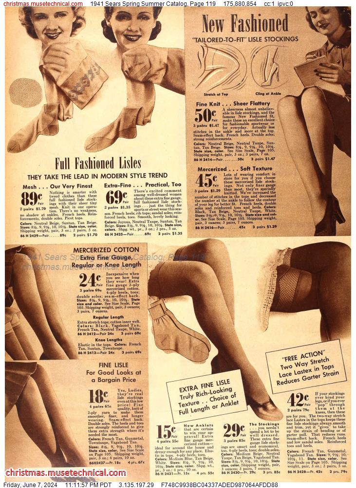 1941 Sears Spring Summer Catalog, Page 119
