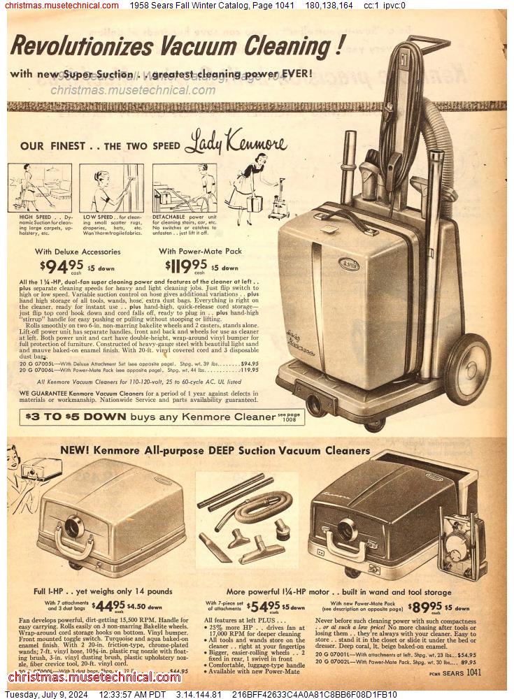 1958 Sears Fall Winter Catalog, Page 1041