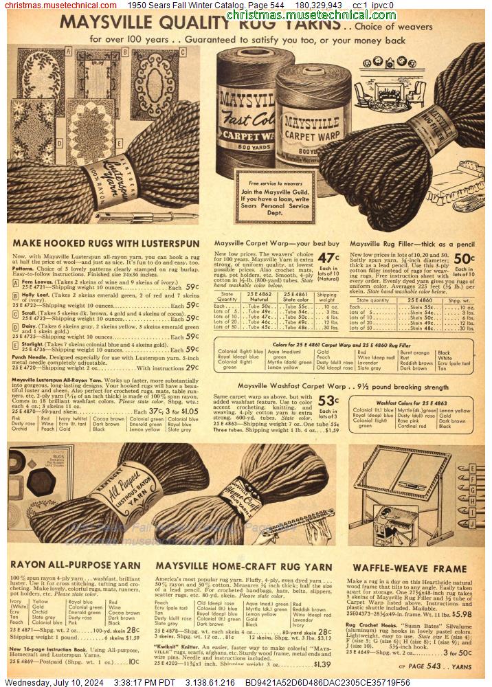 1950 Sears Fall Winter Catalog, Page 544