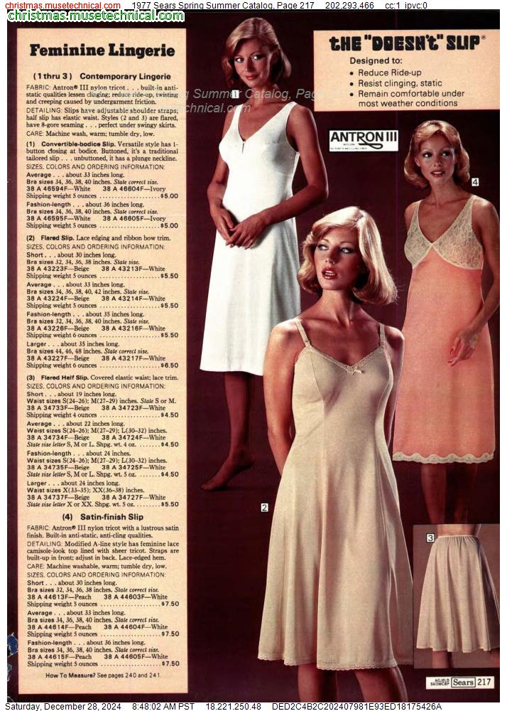 1977 Sears Spring Summer Catalog, Page 217 - Catalogs & Wishbooks