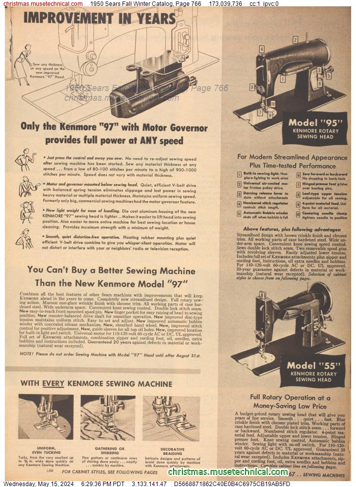 1950 Sears Fall Winter Catalog, Page 766