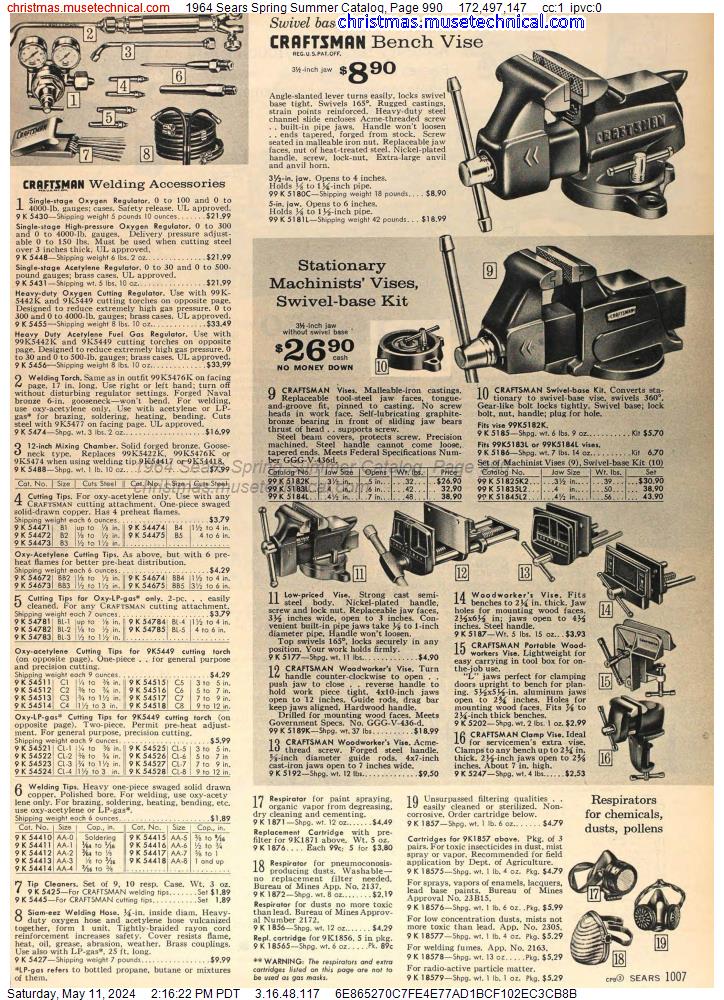 1964 Sears Spring Summer Catalog, Page 990