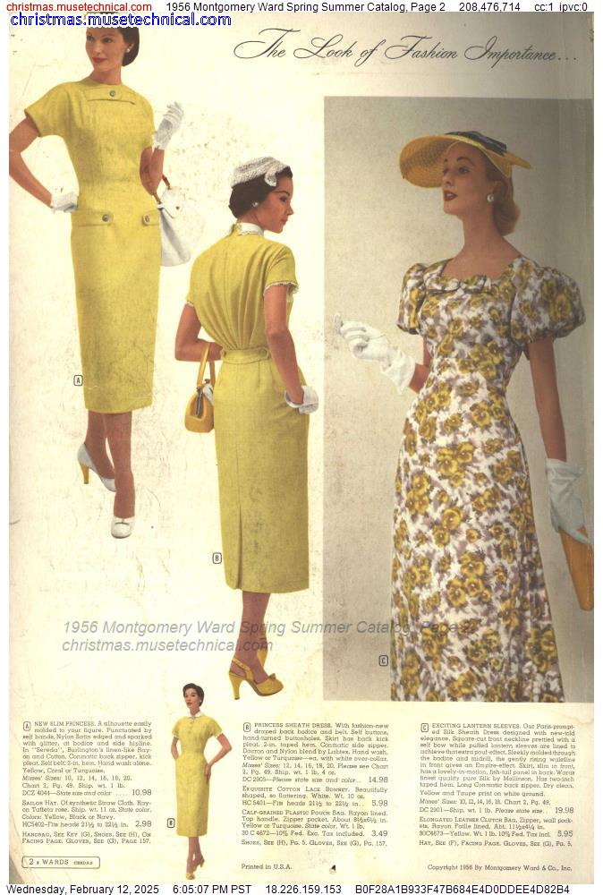 1956 Montgomery Ward Spring Summer Catalog, Page 2