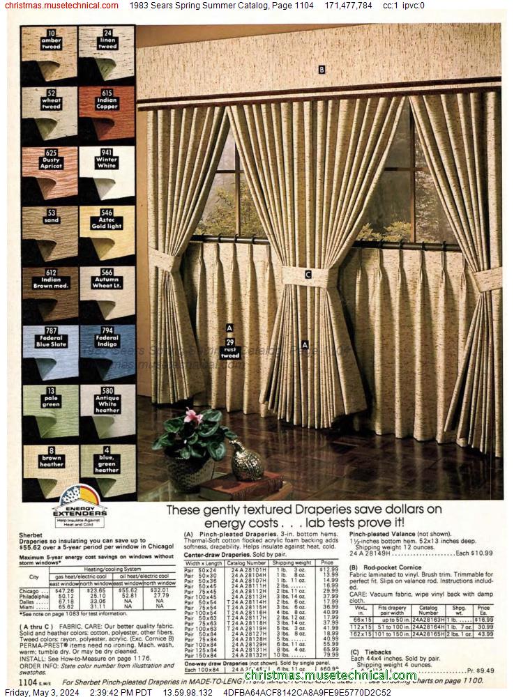 1983 Sears Spring Summer Catalog, Page 1104