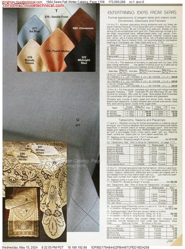 1984 Sears Fall Winter Catalog, Page 1158