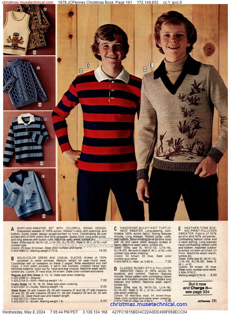 1976 JCPenney Christmas Book, Page 191