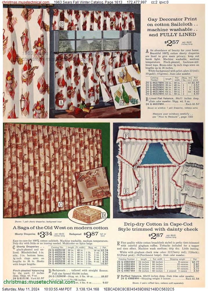 1963 Sears Fall Winter Catalog, Page 1613