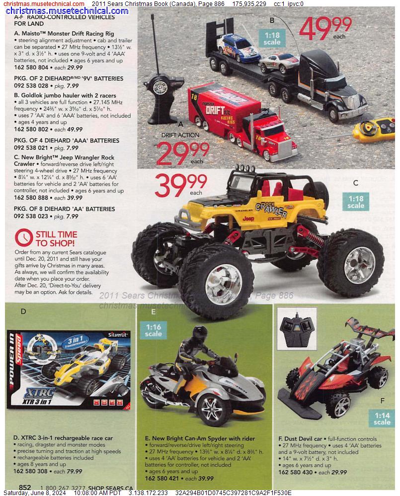 2011 Sears Christmas Book (Canada), Page 886