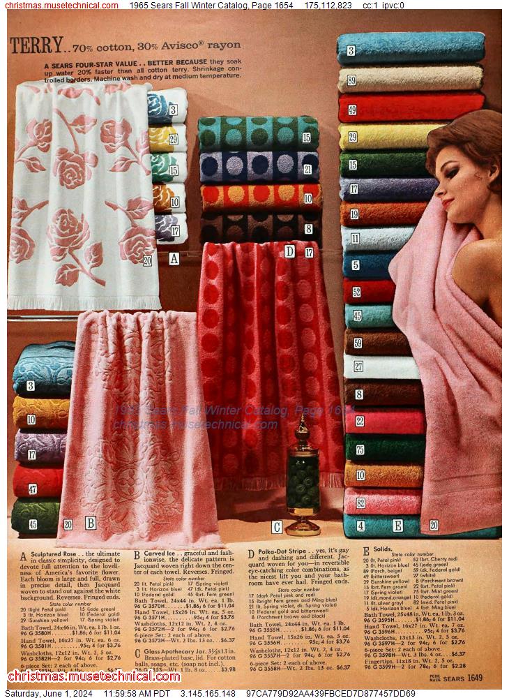 1965 Sears Fall Winter Catalog, Page 1654