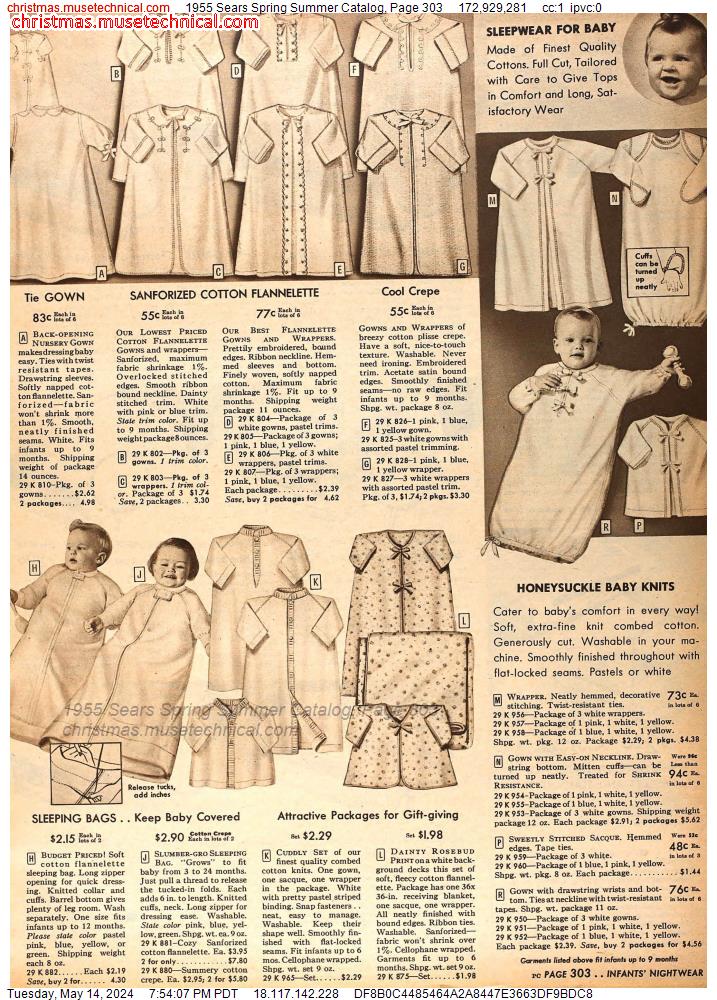 1955 Sears Spring Summer Catalog, Page 303